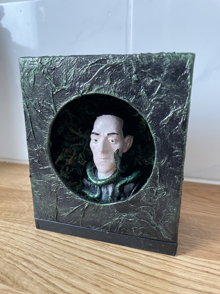 Sculpture "buste Lovecraft & tentacules"